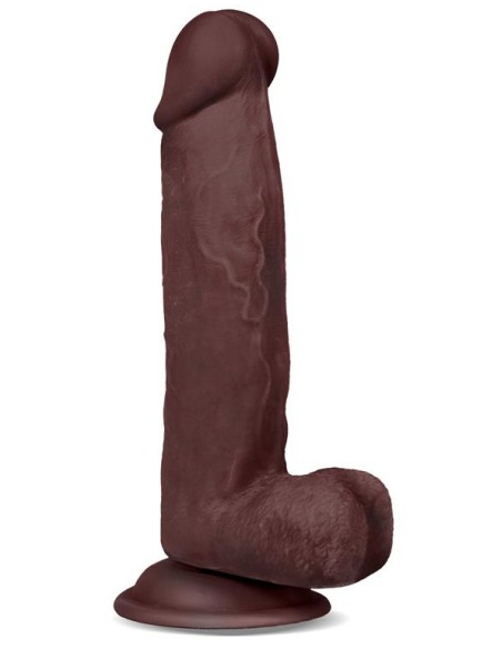 Gode réaliste Slidy Cock 15 x 4cm Marron