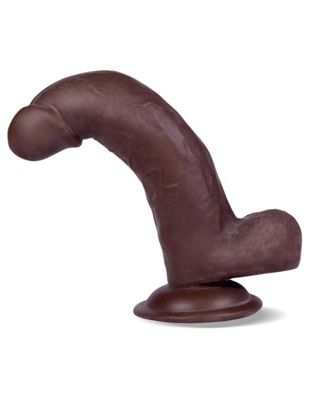 Gode réaliste Slidy Cock 15 x 4cm Marron