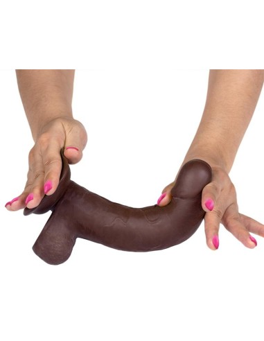 Gode réaliste Slidy Cock 15 x 4cm Marron