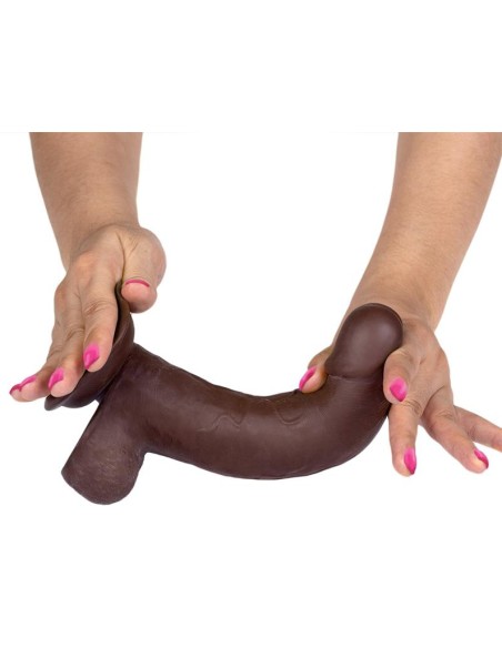 Gode réaliste Slidy Cock 15 x 4cm Marron