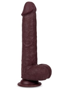 Gode réaliste Slidy Cock 17 x 4cm Marron