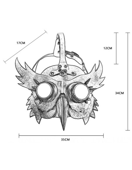 Masque STEAMPUNK Hibou