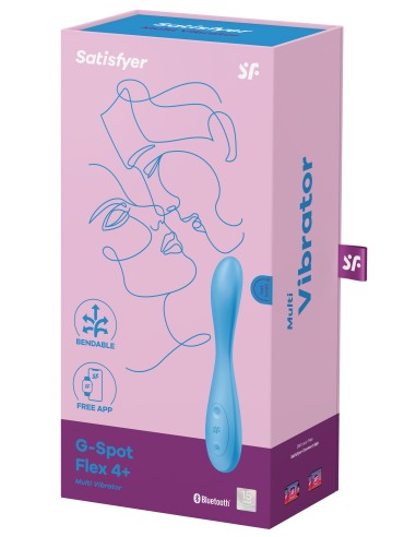 Vibro connecté G-SPOT FLEX 4+ Satisfyer 20cm Bleu