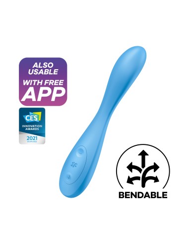 Vibro connecté G-SPOT FLEX 4+ Satisfyer 20cm Bleu