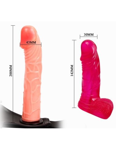 Gode ceinture Strap-On 2 Dildos