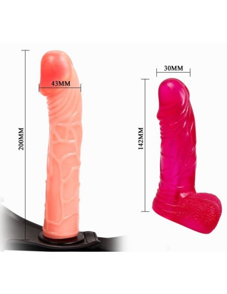 Gode ceinture Strap-On 2 Dildos