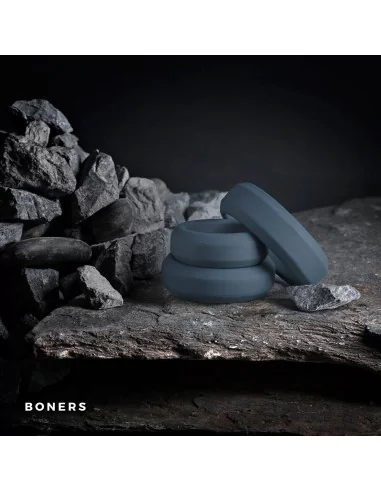 Set de 3 cockrings Boners silicone