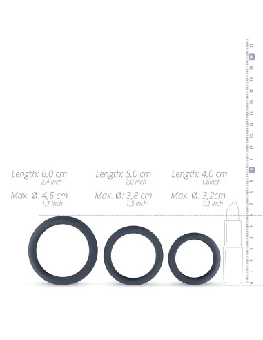 Set de 3 cockrings Boners silicone