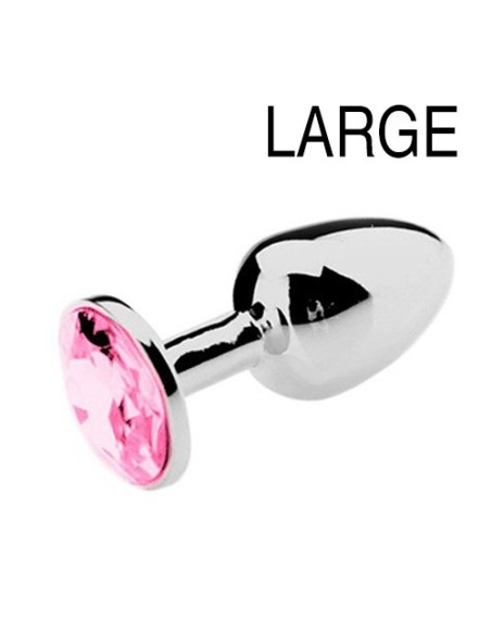 Plug Bijou Strass Rose - LARGE 8 x 4cm Plug Bijou Strass Rose - LARGE 8 x 4cm