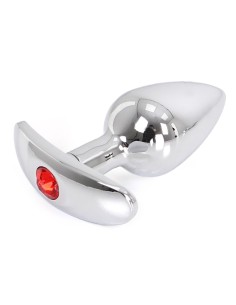 Plug Bijou Anal avec Base arrondie Curve 6 x 2.8 cm - Bijou rouge