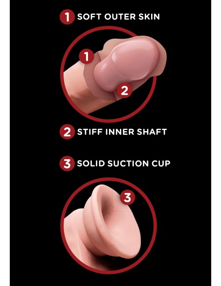 Gode réaliste 3D Cock Swinging Balls 19 x 5.2 cm Gode réaliste 3D Cock Swinging Balls 19 x 5.2 cm