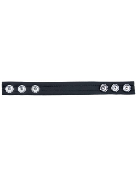 Cockring en cuir 3 Pressions Noir-Rouge - Cockrings Cuirs - 5