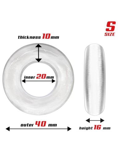 Lot de 3 cockrings souples Beast Rings Transparents