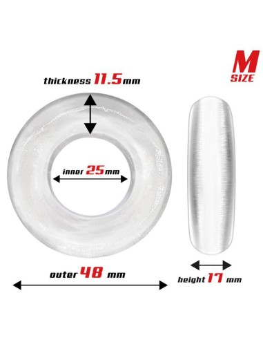 Lot de 3 cockrings souples Beast Rings Transparents