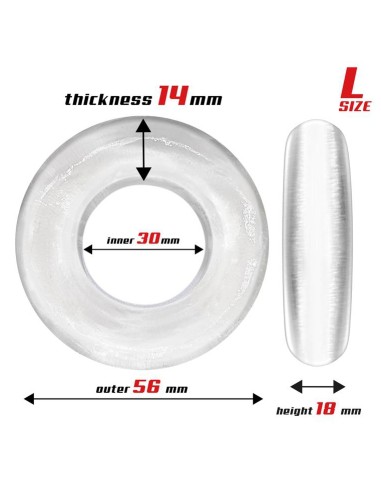 Lot de 3 cockrings souples Beast Rings Transparents