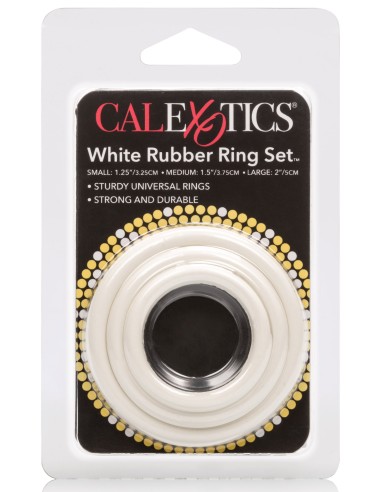 Lot de 3 cockrings souples Blanc