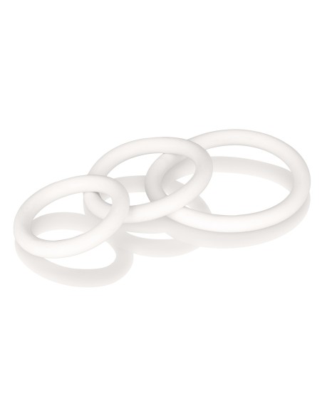 Lot de 3 cockrings souples Blanc