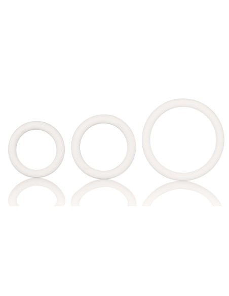 Lot de 3 cockrings souples Blanc