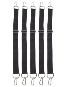 Set de 5 Bandes ajustables avec mousquetons 1 mètre