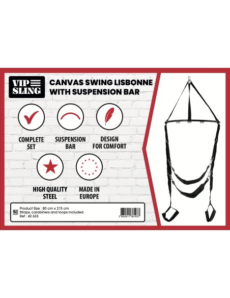 Set complet Balançoire en tissu Lisbonne avec Barre Set complet Balançoire en tissu Lisbonne avec Barre