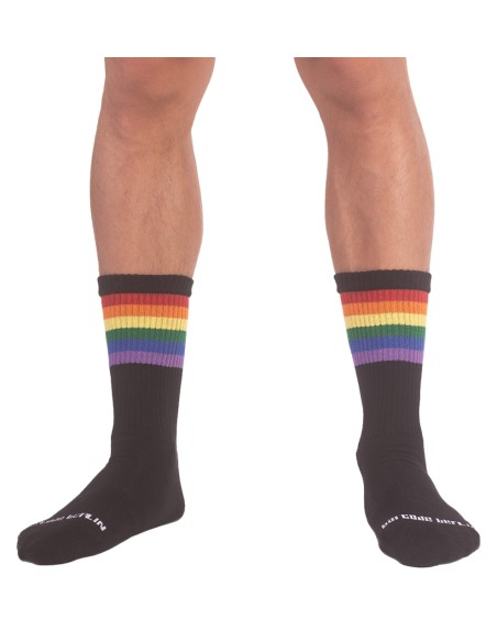 Chaussettes noires PRIDE GYM Rainbow