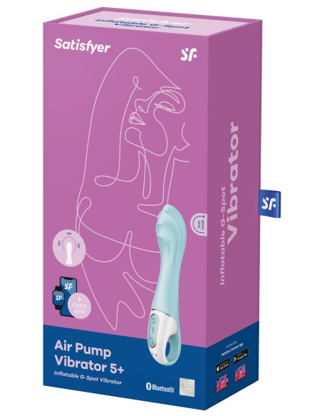 Vibro gonflable Air Pump Vibrator 5+ Satisfyer 12 x 3.5cm