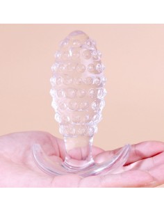 Plug Transparent Dotted Pine L 9 x 3.5cm