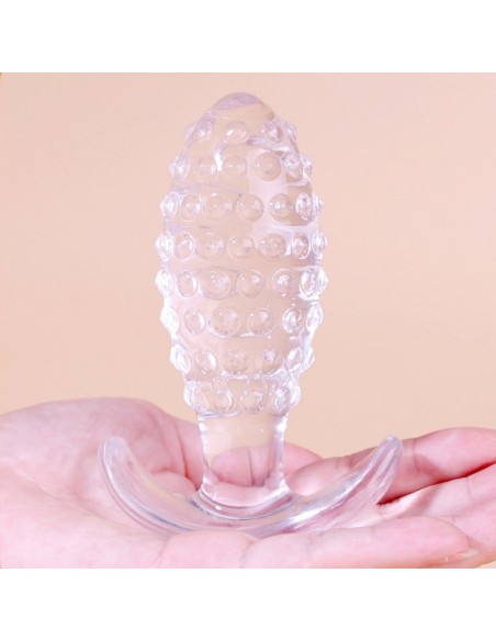 Plug Transparent Dotted Pine XL 10.5 x 4cm Plug Transparent Dotted Pine XL 10.5 x 4cm
