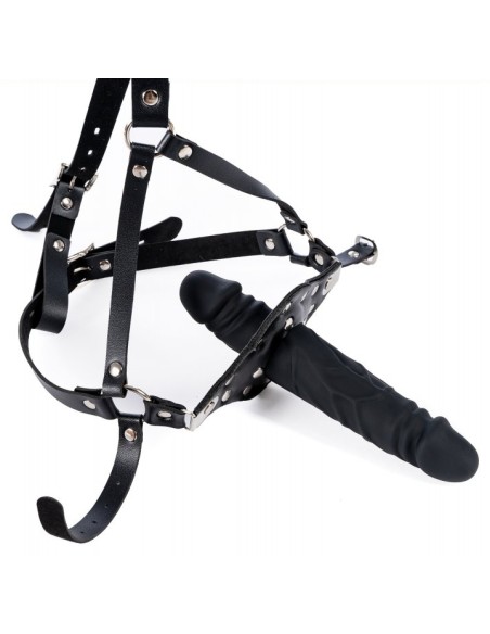 Bâillon avec gode Strap Dick 12cm Bâillon avec gode Strap Dick 12cm