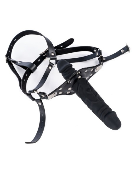 Bâillon avec gode Strap Dick 12cm Bâillon avec gode Strap Dick 12cm