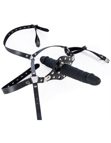 Bâillon avec gode Strap Dick 12cm