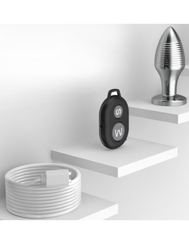 Plug vibrant télécommandé Alu Stry 6.5 x 2.9cm