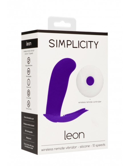Stimulateur vibrant LEON 8.5 x 3cm Violet