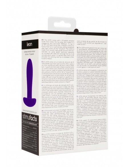 Stimulateur vibrant LEON 8.5 x 3cm Violet