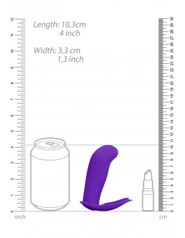 Stimulateur vibrant LEON 8.5 x 3cm Violet