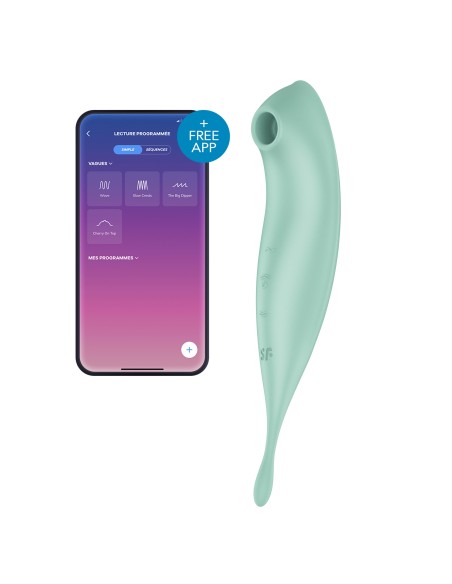 Stimulateur à clitoris connecté Twirling Pro Satisfyer Vert
