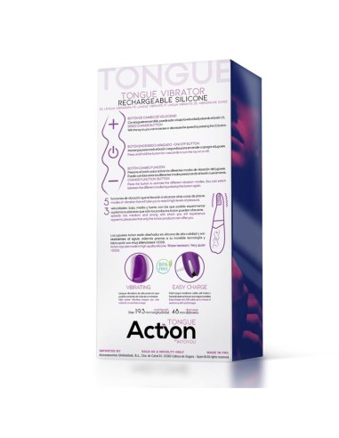 Stimulateur de clitoris Tongue Vibrator 19cm Violet