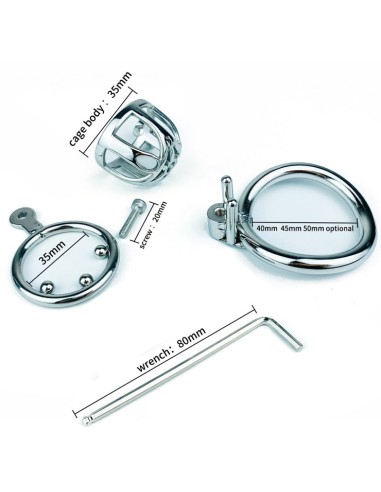 Cage de chasteté en métal Trig Cage 4 x 3.5cm