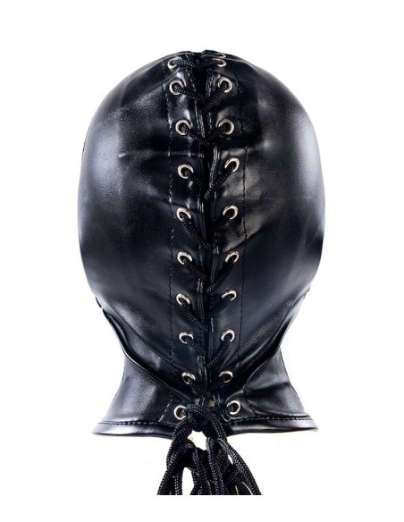 Cagoule SM avec Bâillon et masque Subfull Noire
