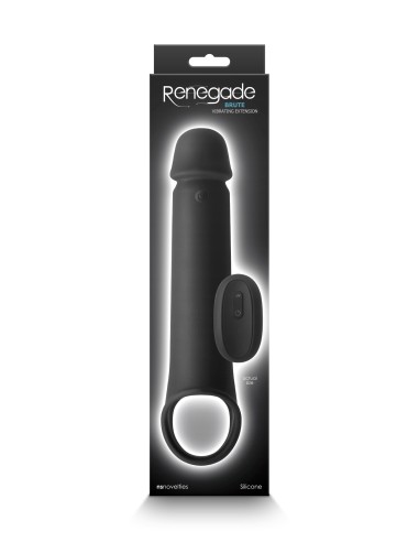 Gaine de pénis vibrante Renegade Brute 18 x 4.5cm Noire
