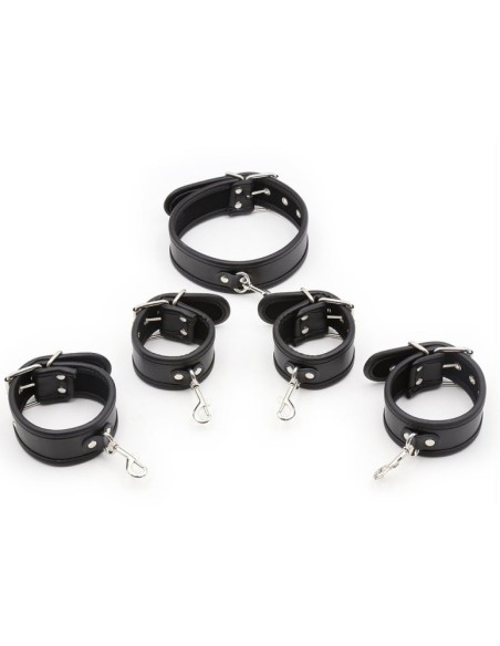 Set de restriction Collier et Menottes Noir