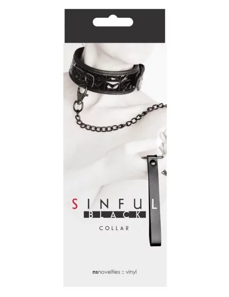 Collier et laisse SM - Sinful Black - Colliers & Laisses - 2