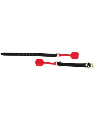 Bâillon en silicone Zen Open Noir-Rouge