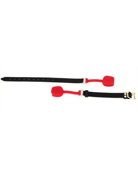 Bâillon en silicone Zen Open Noir-Rouge