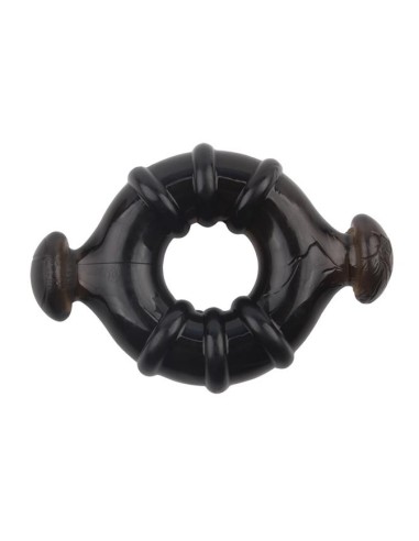 Lot de 4 cockrings Rudder Noirs