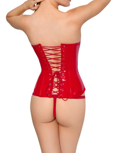 Corset VINYL CORSAGE Rouge