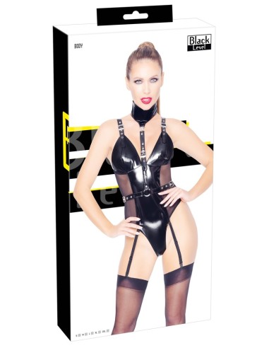 Body Porte-Jarretelles VINYL BODY CLAP Noir