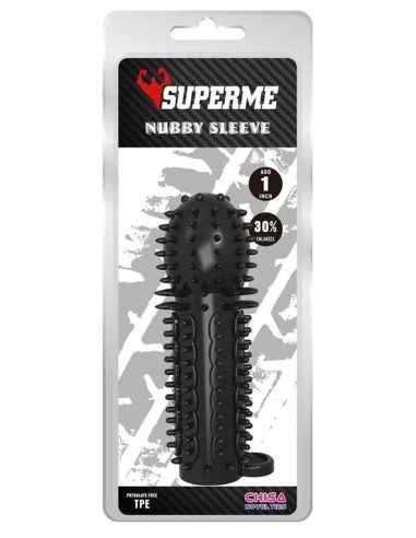 Gaine de pénis Nubby 14.5 x 4.8cm Noire