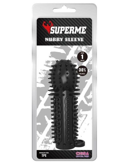 Gaine de pénis Nubby 14.5 x 4.8cm Noire
