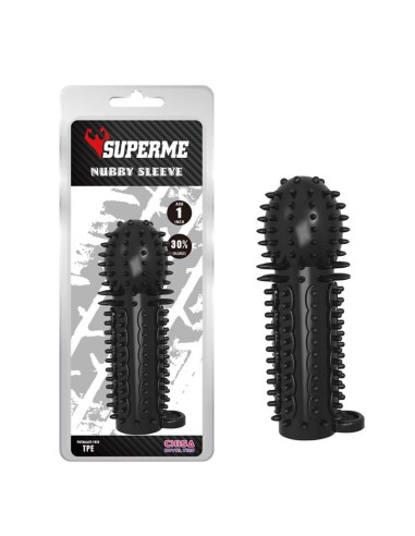 Gaine de pénis Nubby 14.5 x 4.8cm Noire